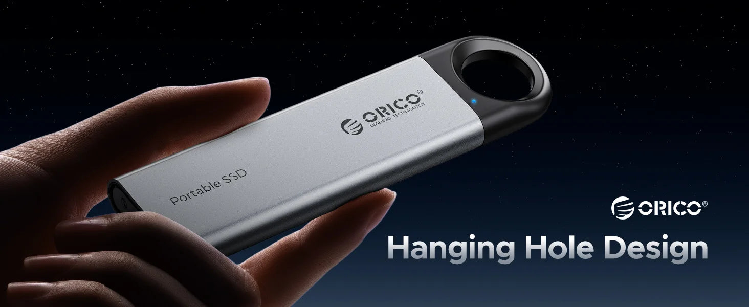 ORICO 1 TB externe SSD bis zu 1050 MB/s Design zum Aufhängen, tragbares Solid-State-Laufwerk, PSSD für Tablets, Laptops, C10