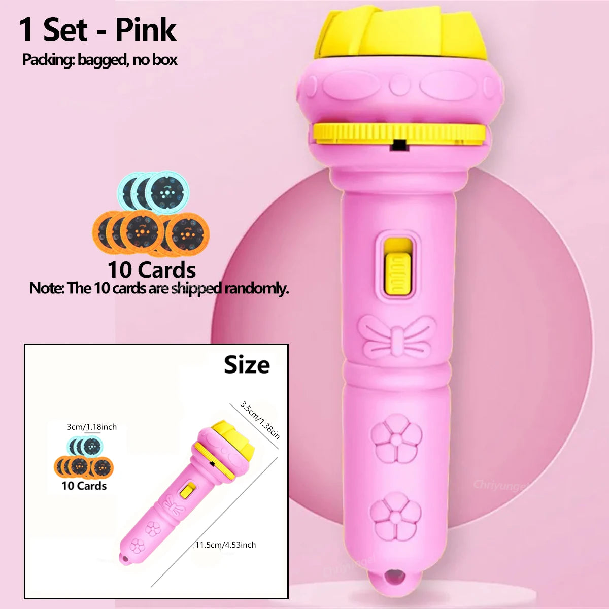 10-Karten-Cartoon-Projektions-Taschenlampe, 80 Muster, kreative Kinder-Taschenlampe, Spielzeugprojektor, Babyspielzeug, Gute-Nacht-Geschichten-Buch-Spielzeug