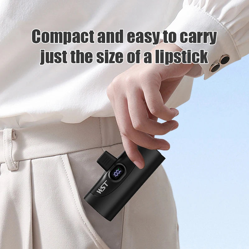 4 x 5000 mAh Mini-Powerbank mit Ladestation, tragbar, PD 20 W, Schnellladegerät, Powerbank für iPhone 16 x Samsung Xiaomi Poverbank