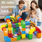 Kinder Magic Track Zug Elektrische Zusammengebaute Bausteine Magnetische Schiene Auto Labyrinth Pädagogisches Spielzeug für Kinder Weihnachten Geschenke