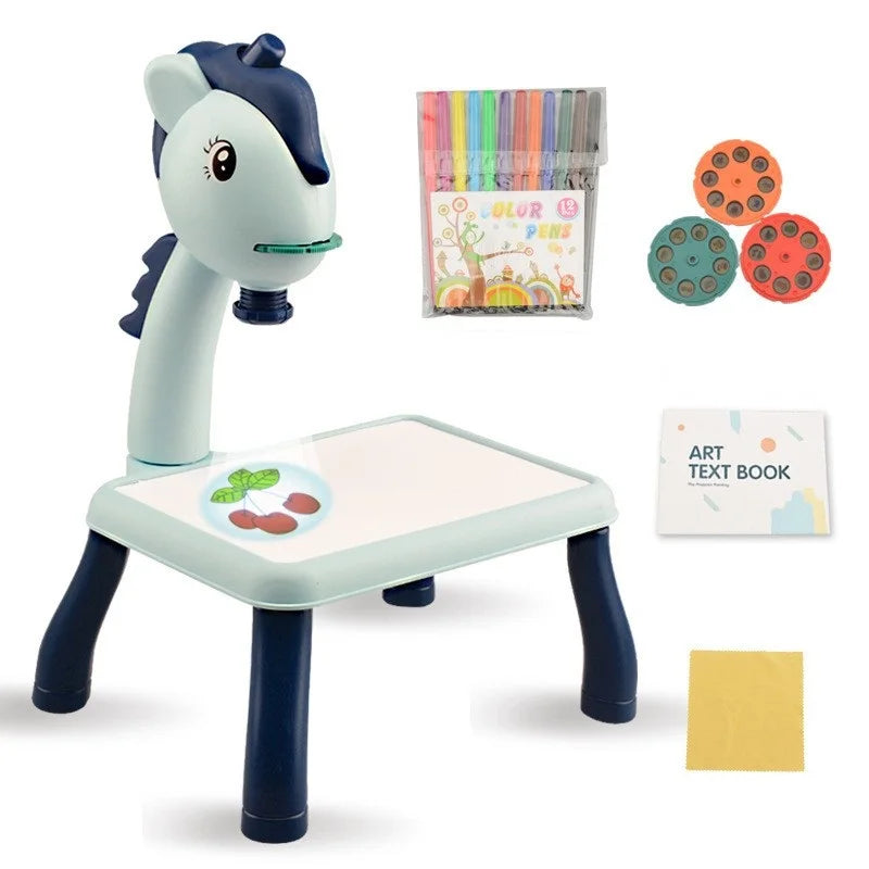 Malbrett-Spielzeug für Kinder, LED-Projektor