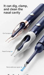 Verbesserter intelligenter visueller Ohrenschmalzreiniger mit Kamera, 800 W HD-Endoskop, multifunktionales visuelles Ohrreinigungswerkzeug, inklusive Stauraum