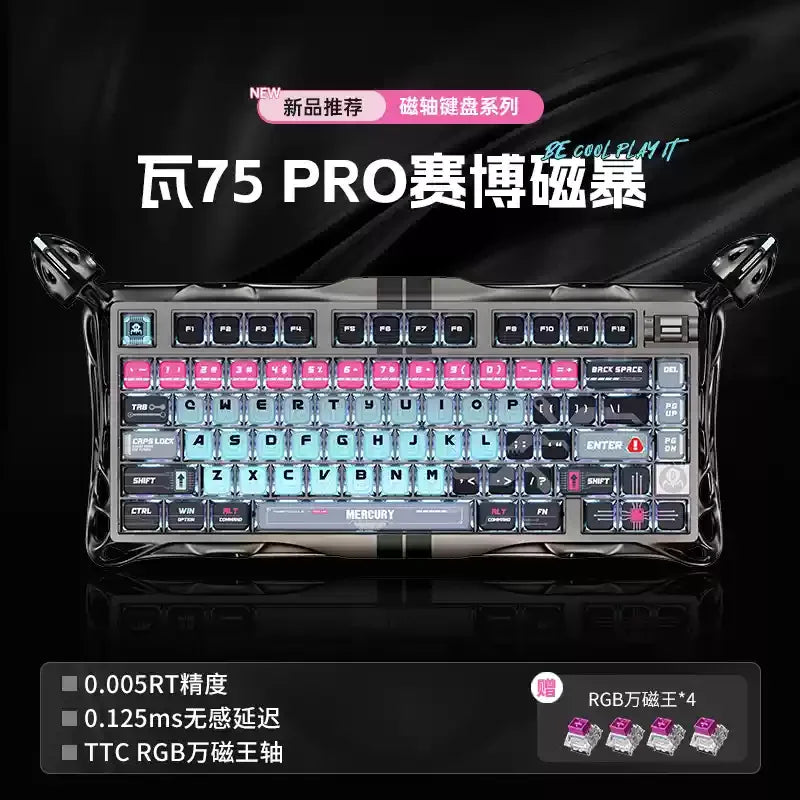 GravaStar K1 Bluetooth Drahtlose mechanische Tastatur aus Aluminiumlegierung Tri-Mode RGB Light E-Sport-Gaming-Tastatur PC-Zubehör