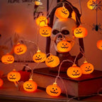 Halloween 3D-Kürbis-Lichterkette – Warmweiße LED-Deko | 1,5m / 3m
