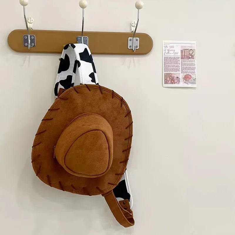 Kawaii Anime Rucksack im Cowboy-Hut-Design – Kunstleder, Cosplay & Schule | Geschenk für Mädchen