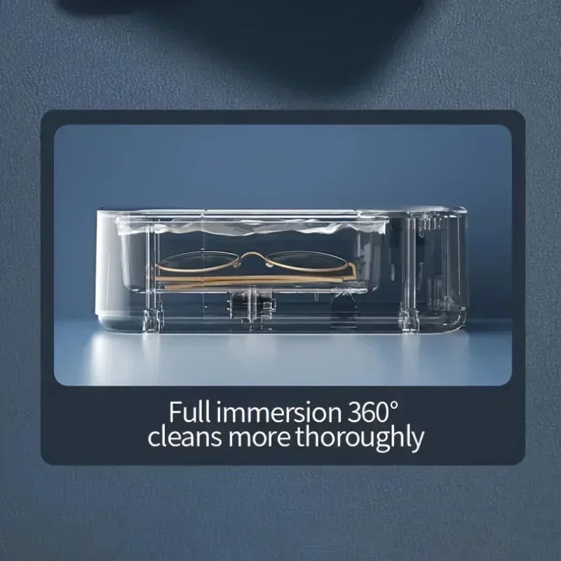 Machine de nettoyage de lunettes à ultrasons 45 kHz, nettoyeur de bijoux à ultrasons haute fréquence pour bijoux