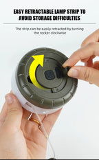 LED-Lichterkette, tragbar, Camping-Lichter, 1800 mAh, wiederaufladbar, 8 m, Außenatmosphäre, Zelt, Hochzeit, Weihnachten, Dekor, Streifen, Sternlampe