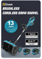 G perfil 13 Zoll bürstenloser elektrischer Schneepflug Schneekehrmaschine Akku-Sauberes Straßenhof-Elektrowerkzeug für Makita 18 V Akku-Pin