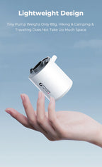 FLEXTAIL Tragbare Luftpumpe, Mini-Campingpumpe mit Licht, USB-C-Aufladung, ideal für Isomatten, Luftmatratzen, Vakuumbeutel