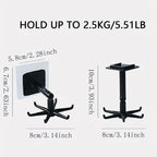 Multifunktional 360° °   Drehbarer Schmuck- und Küchen-Aufbewahrungshaken – an der Wand montierter Zubehör-Finisher, quadratisches Kunststoff-Design