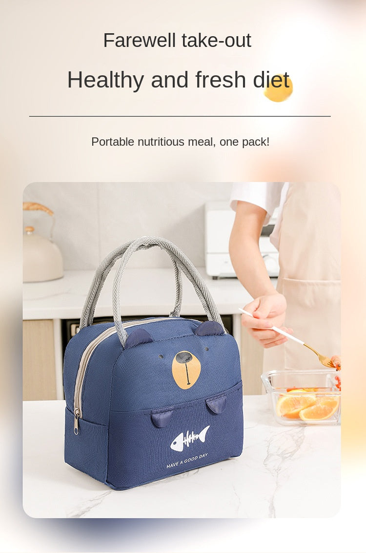 Tragbare Isolierte Thermische Picknick Lebensmittel Mittagessen Tasche Box Cartoon Tote Lebensmittel Frische Kühltaschen Beutel Für Frauen Mädchen Kinder Kinder Geschenk