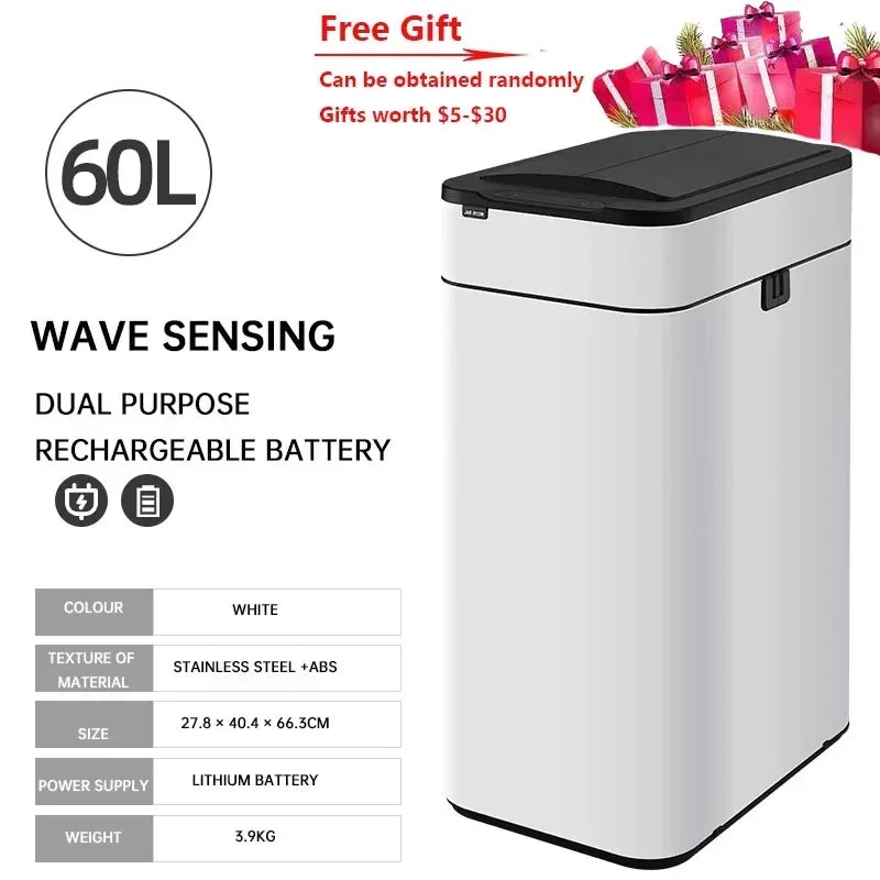 9/15/20/30/40/50/60 Mülltonne Große kapazität Edelstahl Smart Sensor Mülleimer Automatische Abfall Bins Küche Mülleimer