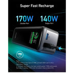 Anker Prime Power Bank, 27,650 mAh 3-Port 250 W tragbares Ladegerät für Reisen, TSA-zugelassen, Smart App, für MacBook Pro/Air