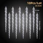 10 stücke Weihnachten Dekoration Acryl Klar eiszapfen Simulation Eis Weihnachten Baum Hängende Ornamente Winter Party Neue Jahr Decor Liefert