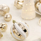 65PCS Champagner Gold Weihnachtskugel Dekorationen Matt Glänzend Wasser Welligkeit Design Weihnachtskugeln Weihnachtsbaum DIY Dekorationen