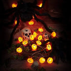 Halloween 3D-Kürbis-Lichterkette – Warmweiße LED-Deko | 1,5m / 3m