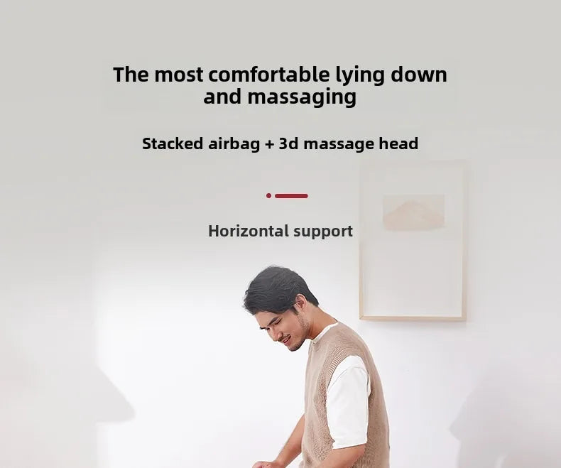 Ganzkörper-Massagematte mit Airbags, Dehnungsheizung, 3D-Entspannung der Lendenwirbelsäule, Rückenmassagegerät, PU-Leder, tragbar und tragbar