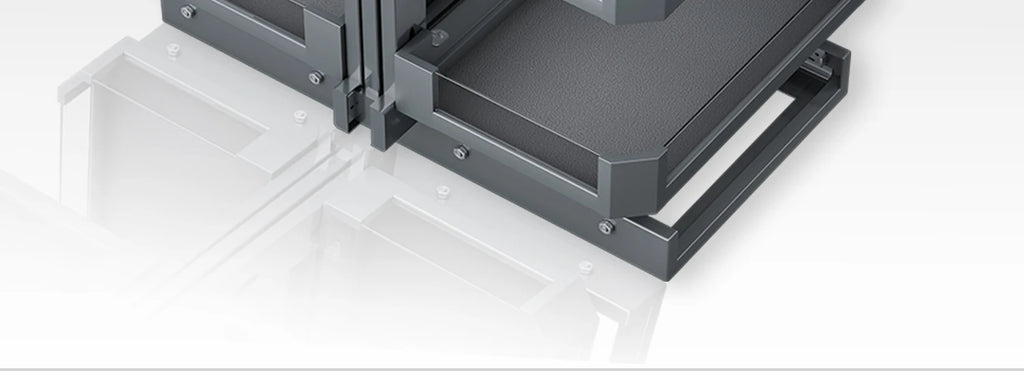 Eckkorb, Küchenschrank, komplett ausziehbar, Aufbewahrungsregal mit zwei Schubladen, Eckkorb