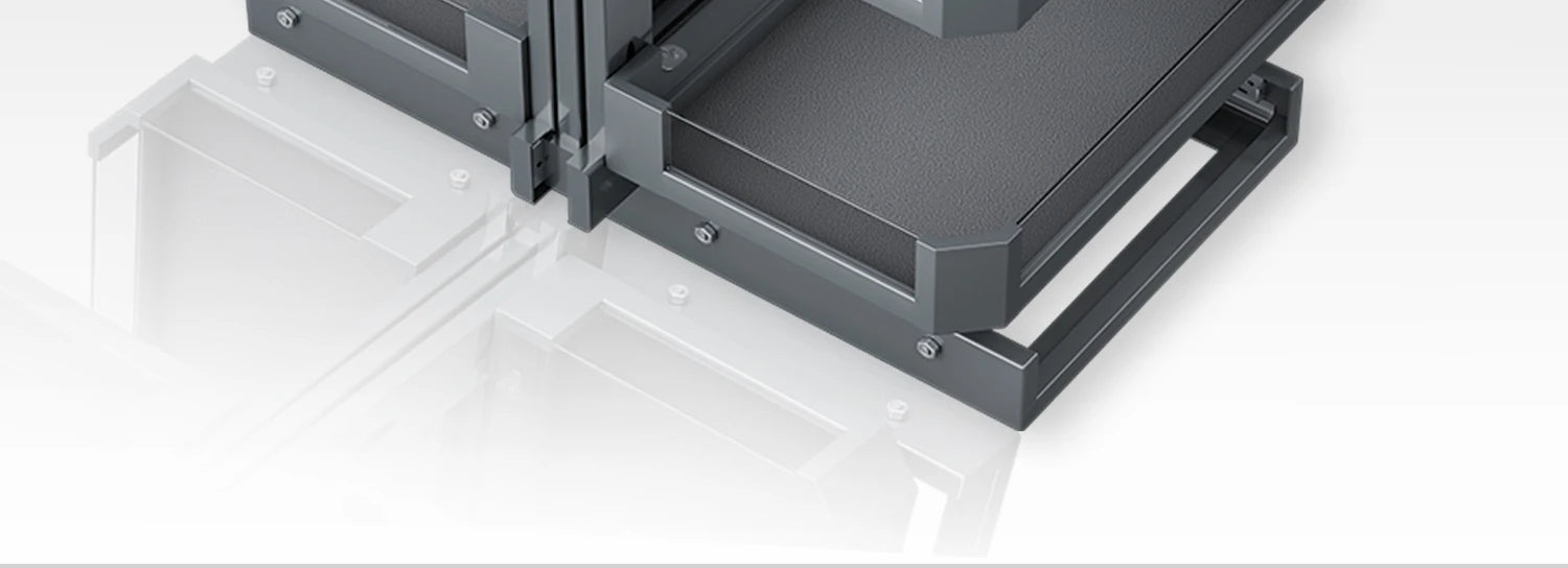 Eckkorb, Küchenschrank, komplett ausziehbar, Aufbewahrungsregal mit zwei Schubladen, Eckkorb