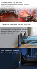 42-Zoll-220-V-Lüfter ohne Flügel, Dual-Purpose-Kühlung und Heizung, leise Heizung für zu Hause, schnelle Luftzirkulation und Reinigungsturm