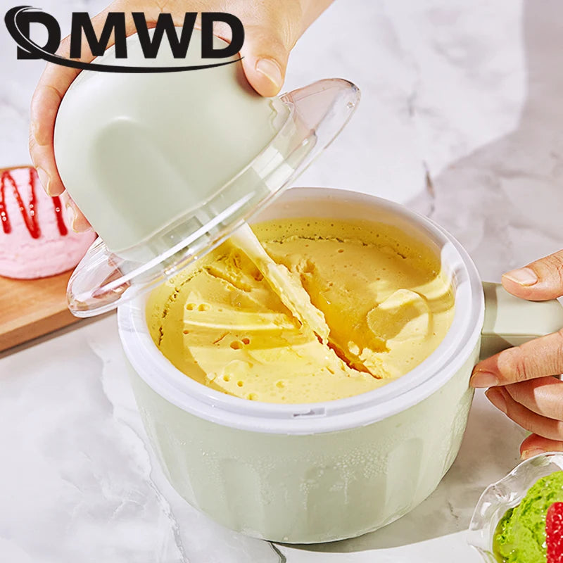 DMWD USB MINI Automatische DIY Eismaschine Milchshake Eismaschine Cool Fruit Dessert Sorbet Gefrierschrank Milchshake Mixer 500 ml