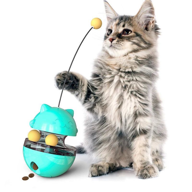 Neue lustige Katze Stick Katze Spielzeug Tumbler Leck Lebensmittel Ball Katze lindern Langeweile Tumbler Heimtierbedarf spielen mit Lebensmittelspüler selbst