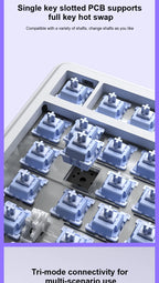 AULA F75 MAX mechanische Gaming-Tastatur, 75 % verkabelt/Bluetooth/2,4 G, Hot-Swap-RGB-E-Sport-Tastatur mit TFT-Bildschirm für PC/Mac ﻿