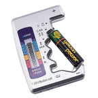 Digitaler Batterietester mit LCD-Display – für AA, AAA, C, D, 9V & Knopfzellen
