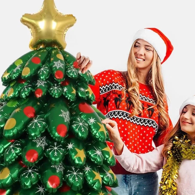 3D Große Weihnachtsbaum Luftballons Montieren Weihnachtsbaum Aluminiumfolie Ballon für Neujahr Party Home Decor Foto Requisiten Ornamente