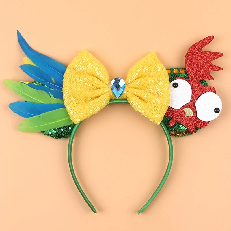 Prinzessin Haarreif mit Pailletten-Bogen – Disney-Motive, Halloween & Party | Damen & Kinder