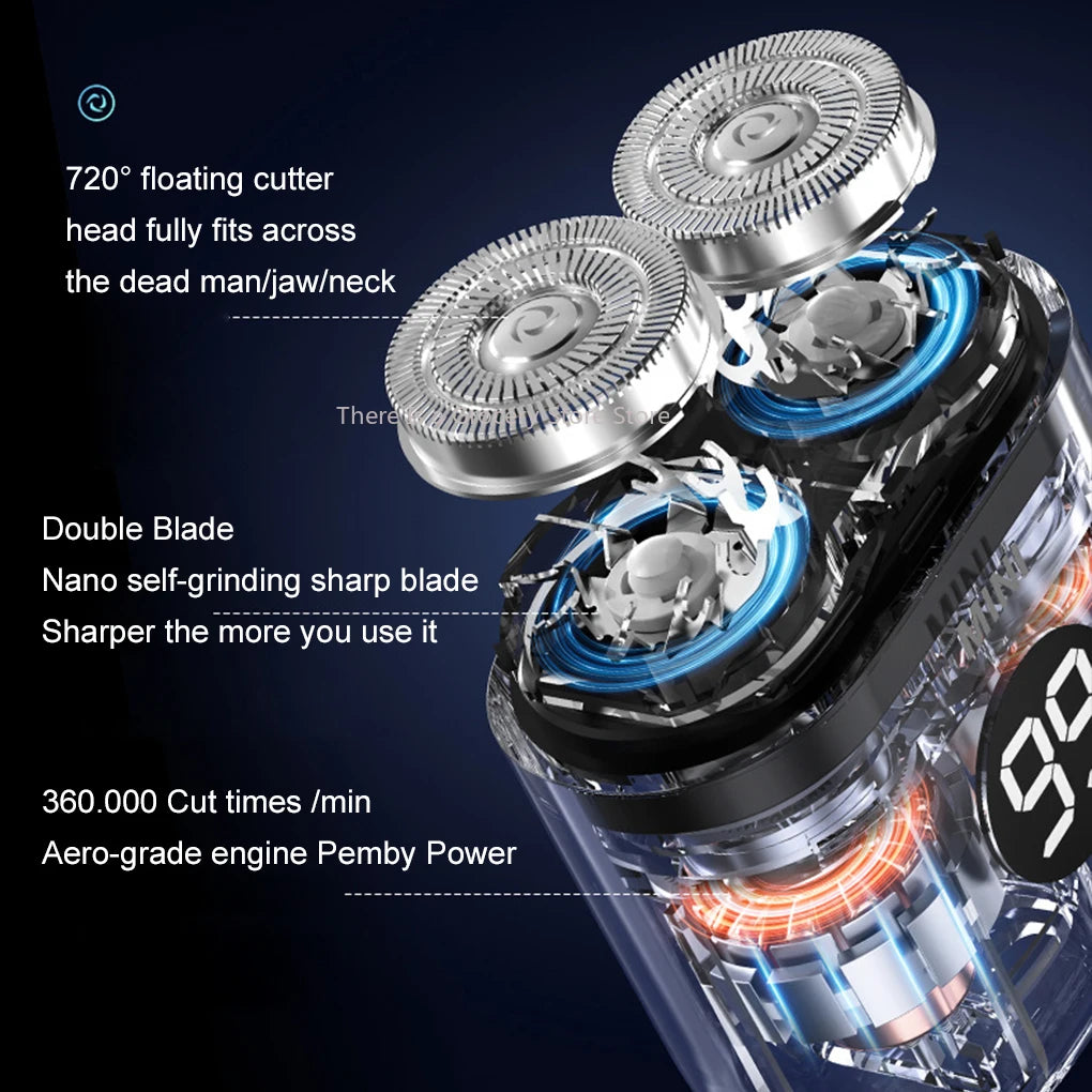 Präzisionsrasierer für Männer, tragbarer Elektrorasierer für schnelle Ergebnisse, Achselhaare, Mini-Elektrorasierer, grau