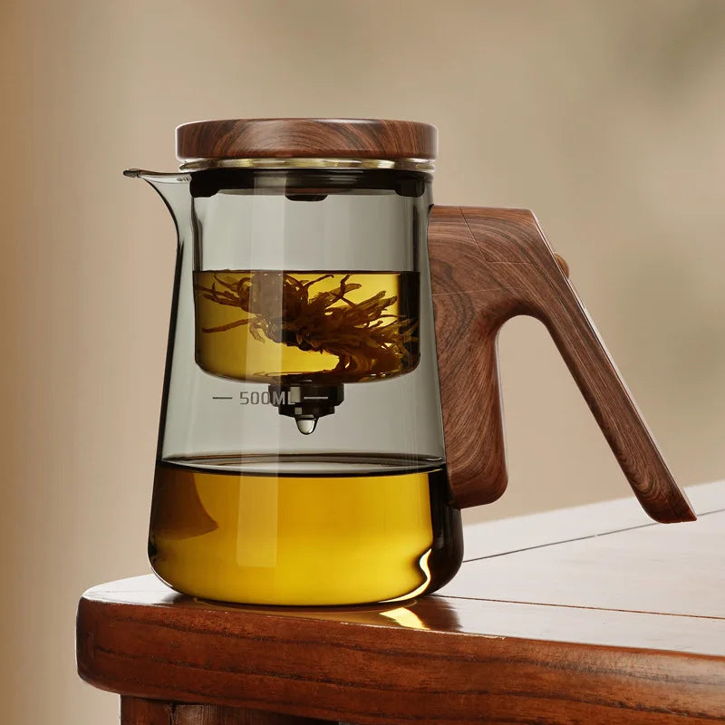 Magnetische Glas Teekanne mit Aufguss Tee kessel Hersteller Aufguss Krug Tee geschirr Küche Essbar Home Tee Kit Glas Teekanne Samowar