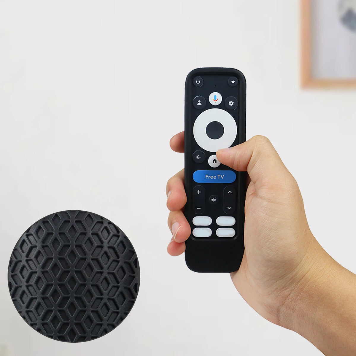 Silikon-Schutzhülle für Onn Google TV 4K Pro 2024 Fernbedienung – rutschfest, inkl. Lanyard