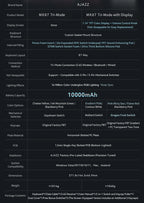 AJAZZ MK87 Drahtlose mechanische Tastatur 75 % Tri-Mode RGB PBT Tastenkappen Hot-Swap-Gaming-Tastaturdichtung 10000 mAh für Gamer PC/Mac