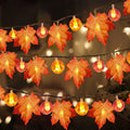 Halloween LED-Lichterkette Kürbis & Ahornblatt – Warmweiß, IP45, 1,5m / 3m / 6m