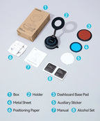 Joyroom Faltbarer magnetischer Autotelefonhalter, 360°-Drehung, Saugnapf-Autotelefonhalterung für iPhone 16-12 Serie 4,7-7'' Telefone