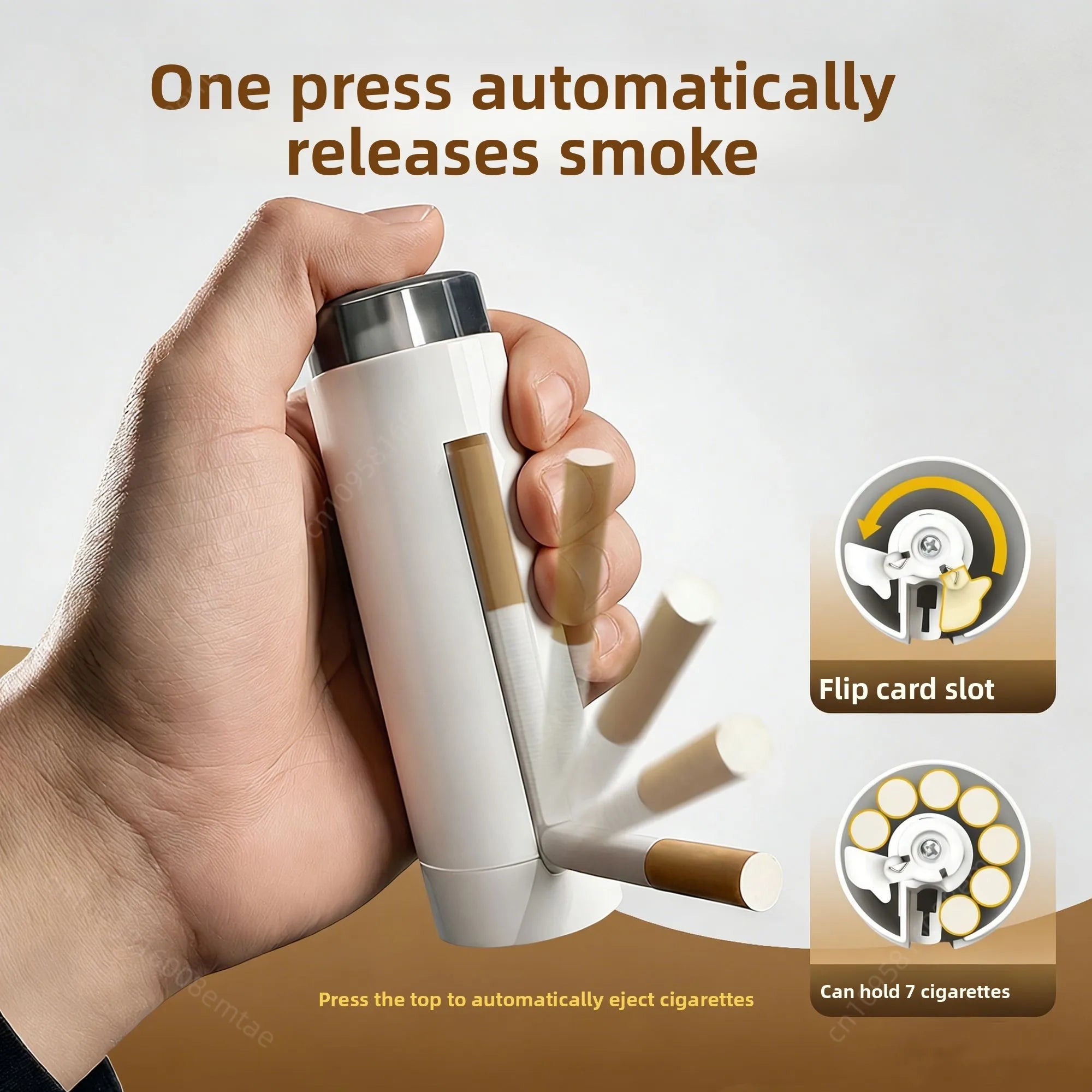 Neue kreative All-in-One-Zigarettenschachtel mit automatischer Auswurf, tragbare Zigarettenschachtel mit einem Klick, Zigarettenzubehör, Geschenk für Männer