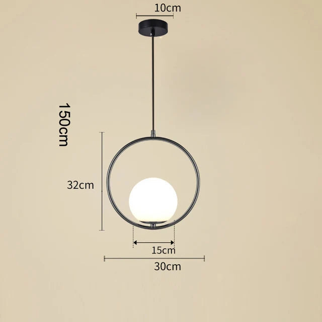 Nordische Glaskugel Pendel leuchten Messing schwarz Hängelampe modernes Wohnzimmer Esszimmer Schlafzimmer Dekor Decken leuchte Haus Lampen für Schlafzimmer Wohnzimmer Korridor Licht Balkon Lichter Decken leuchten