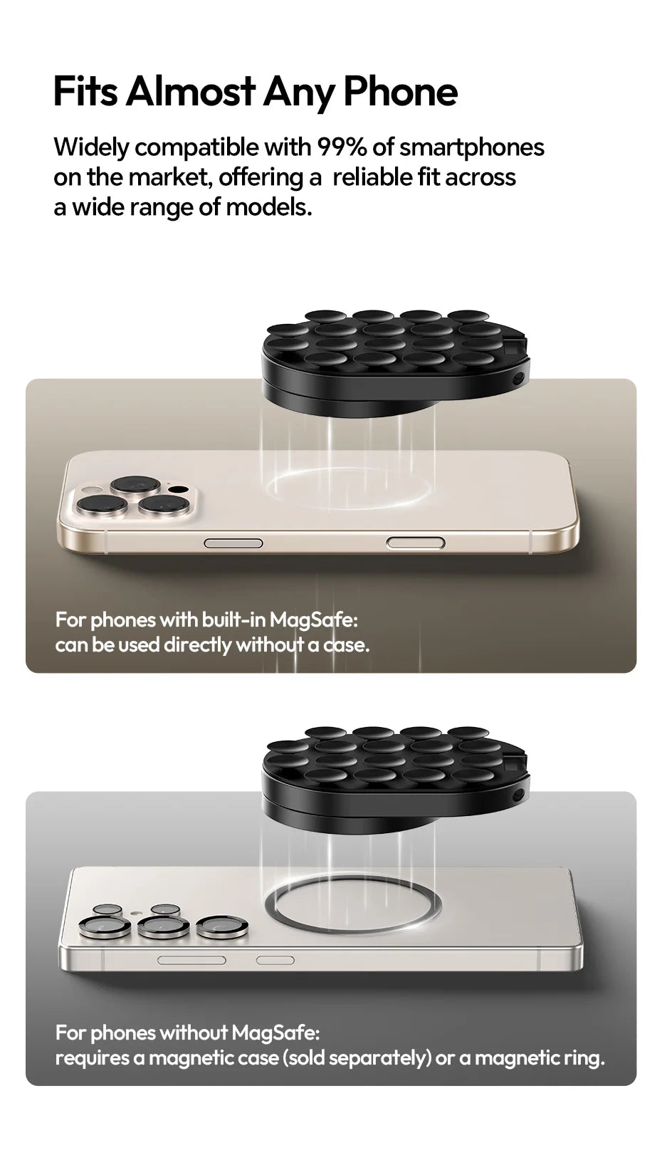 Ulanzi MA39 MagLock Smartphone-Halterung – Saugnapf für Glas & Spiegel