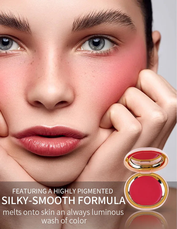Mehrzweck-Lippen- und Wangencreme aus Samt – natürliche Nude-Rouge-Tönung, aufbaubare, feuchtigkeitsspendende Formel für einen makellosen Look ohne Make-up