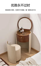 Wohnung Design Schminktisch Runde Luxus Schlafzimmer Set Schminktisch Stuhl Büro Penteadeira De Maquiagem Haus Zubehör