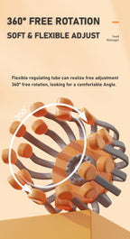 20 Massageköpfe Orange Kopfhaut Kopfmassagegerät Rotlicht Vibrator Octopus Scratcher zur Entspannung Stress Migräne