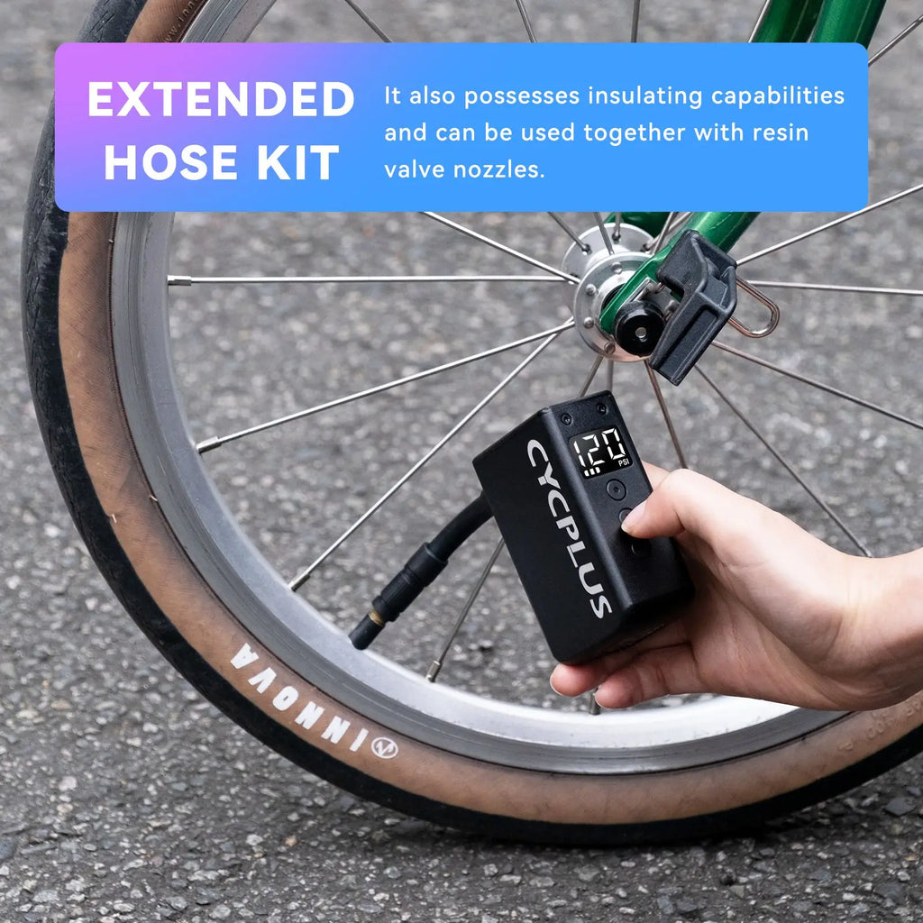 CYCPLUS Mini-Luftpumpe AS2 100 PSI AS2PRO 120 PSI Max elektrischer tragbarer Fahrrad-Inflator-Druckmesser Typ-C-Fahrradreifenkompressor