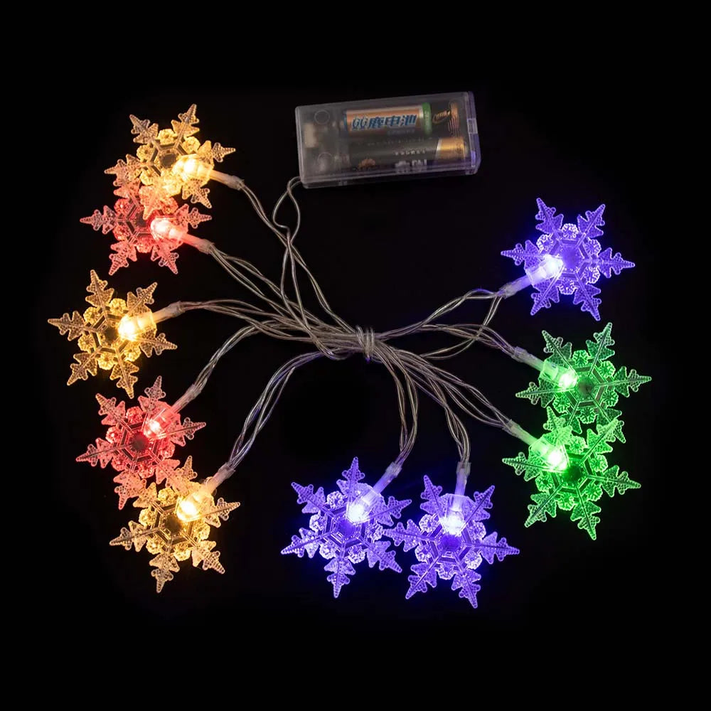 1,5/3M Weihnachtsbeleuchtung Schneeflocke Lichterketten Lichterkette Wasserdichte Sternkugel LED Lampe für Zuhause Weihnachtsbaum Garten Dekor