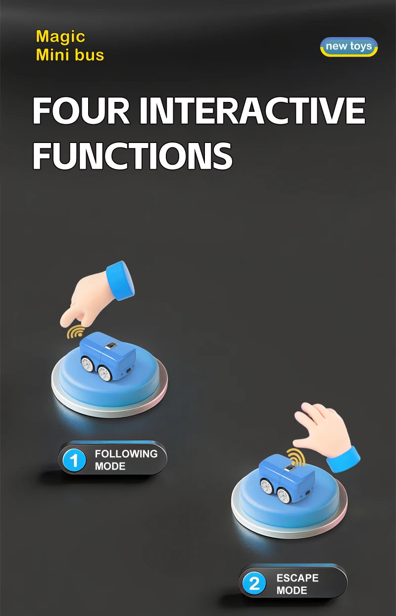 Smart RC Magic Mini Bus, Intelligente Fernbedienung, Geste Sensing Induktion, Folgen Cartoon, Auto Animation, Fahrzeug Spielzeug, Kinder Geschenk