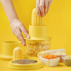 Maiskolben-Entkerner-Set mit Edelstahlklinge und Aufbewahrungsbox