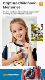 Mini-Daumenkamera, Retro-Digitalkamera, 1080P, Video, tragbar, Reise-Vlog, Anti-Shake-Kamera, unterstützt SD-Karte mit Bildschirm für Kinder