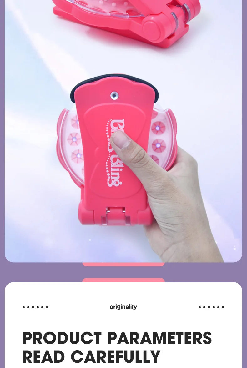 Magie Blingbling Mädchen Haar Diamant Bohrer Maschine DIY Pretend Play Werkzeug kinder Pädagogisches Spielzeug Kunststoff Diamant Aufkleber Ap...