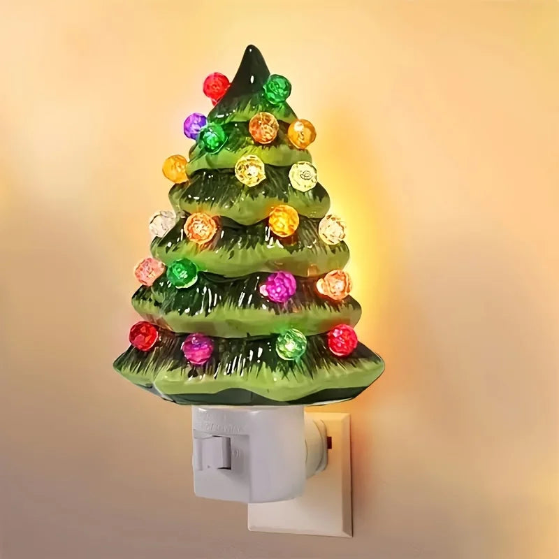 3D-Weihnachtsbaum-Nachtlicht, blinkende LED-Wanddekoration für Zuhause, Innenbereich, Weihnachtsdekoration, Geschenk