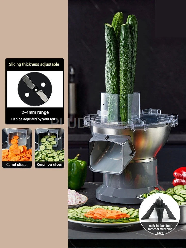 M1 Kommerzieller elektrischer Gemüseschneider, multifunktionale Küchenmaschine, kompakter Schnittlauch, Frühlingszwiebelschneider für Küche, Restaurant, Zuhause